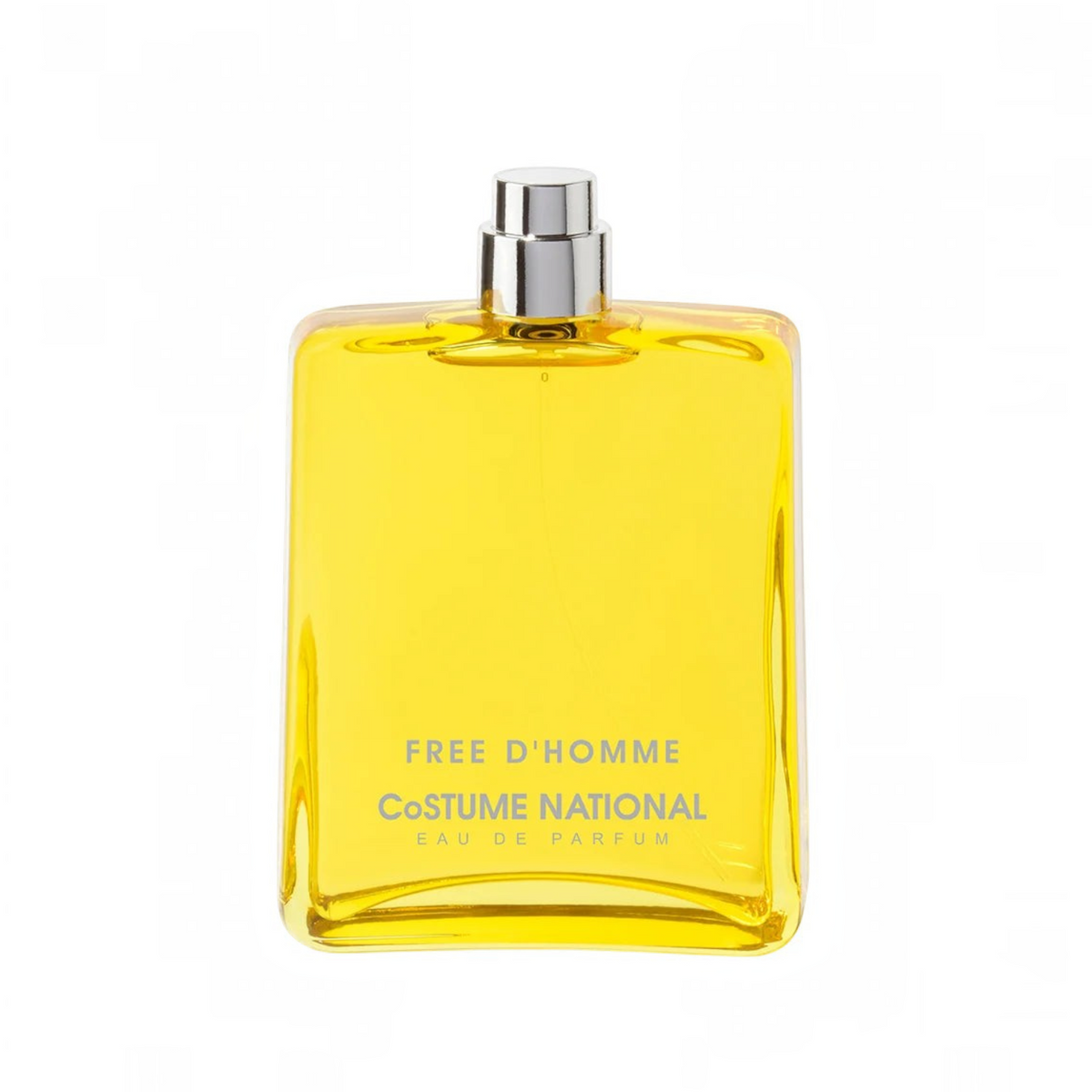 Profumeria Muliere Costume National Free d'Homme Eau de Parfum 100 ml in flacone di vetro giallo trasparente