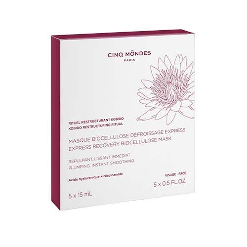 CINQ MONDES MASQUE BIOCELLULOSE DEFROISSAGE EXPRESS 5 X 15 ML